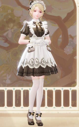 Никки в наряде Полдень Чаепития в Infinity Nikki.