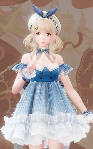 Никки в наряде Пузырящееся Путешествие в Infinity Nikki.