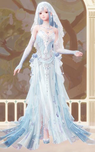 Никки в наряде Дочь Озера в Infinity Nikki.