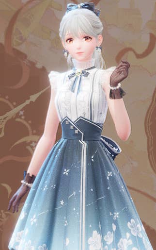 Никки в наряде Цветочное Воспоминание в Infinity Nikki.