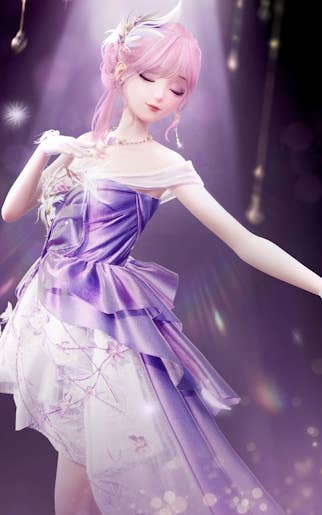 Никки в наряде Сияющий Танец в Infinity Nikki.