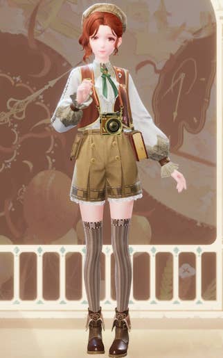 Никки в наряде Ловец Моментов в Infinity Nikki.