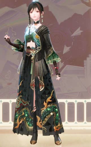 Никки в наряде Чешуйчатая Мечта в Infinity Nikki.