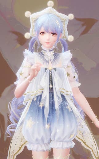 Никки в наряде Звёздный Взрыв в Infinity Nikki.