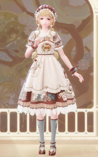 Никки в наряде Сладостные Джазовые Ночи в Infinity Nikki.