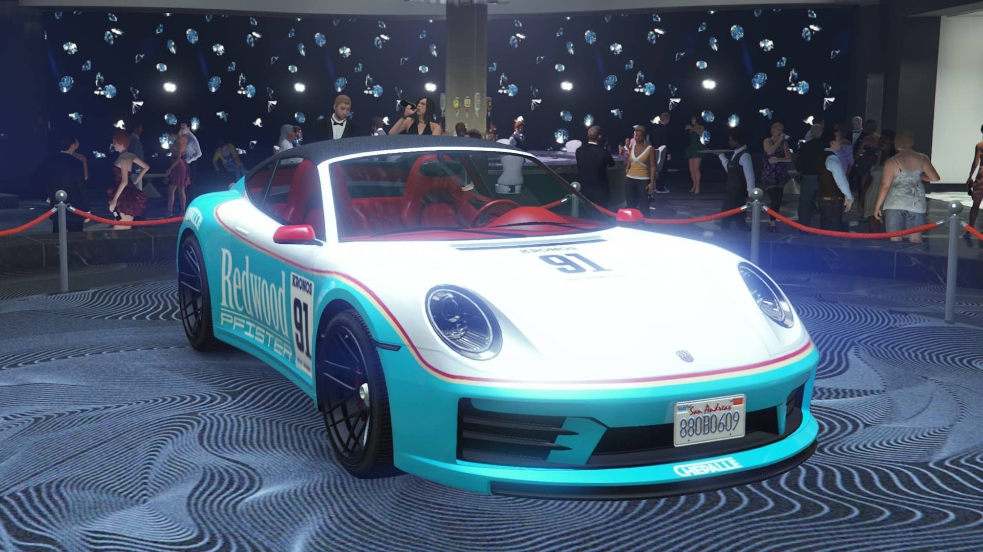 gta online синий и белый Pfister Comet S2 Cabrio вид сбоку