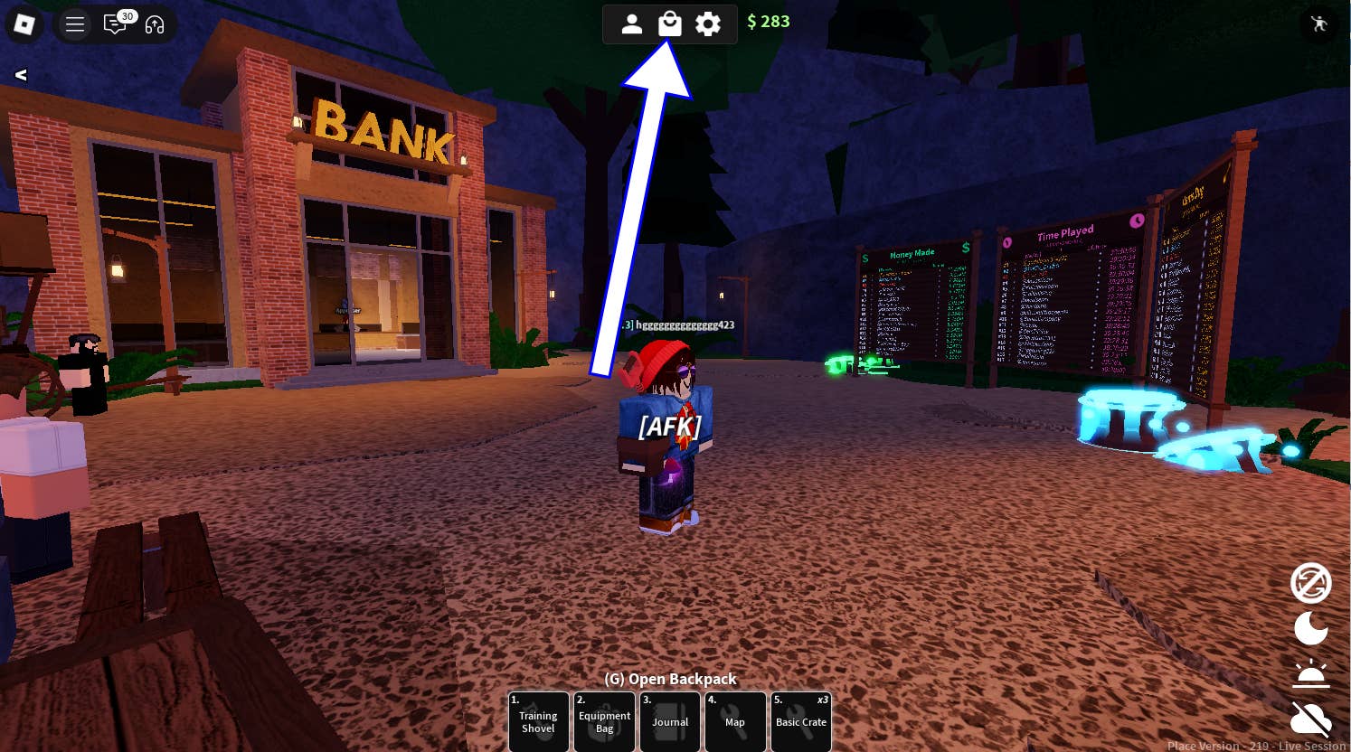 Кнопка магазина в Dig.