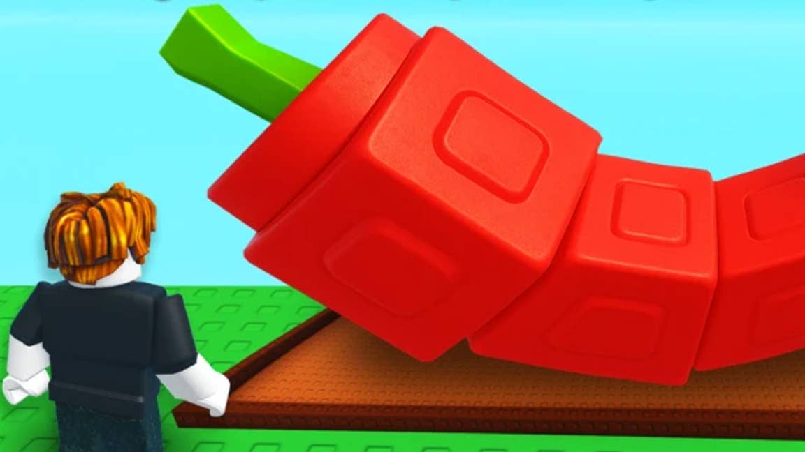 Арт к игре Roblox Grow a Garden, показывающий персонажа, стоящего у огромного овоща.