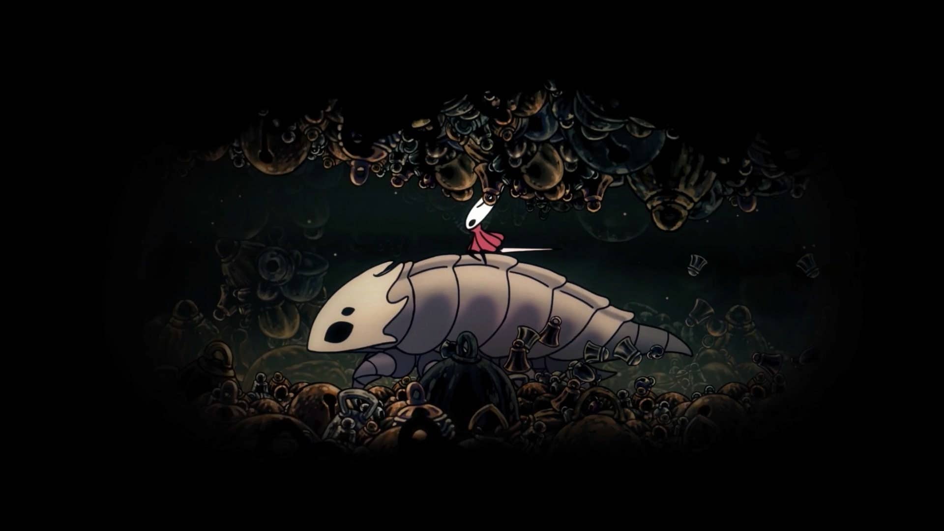 Хорнет быстро перемещается верхом на Колокольном звере в Hollow Knight: Silksong