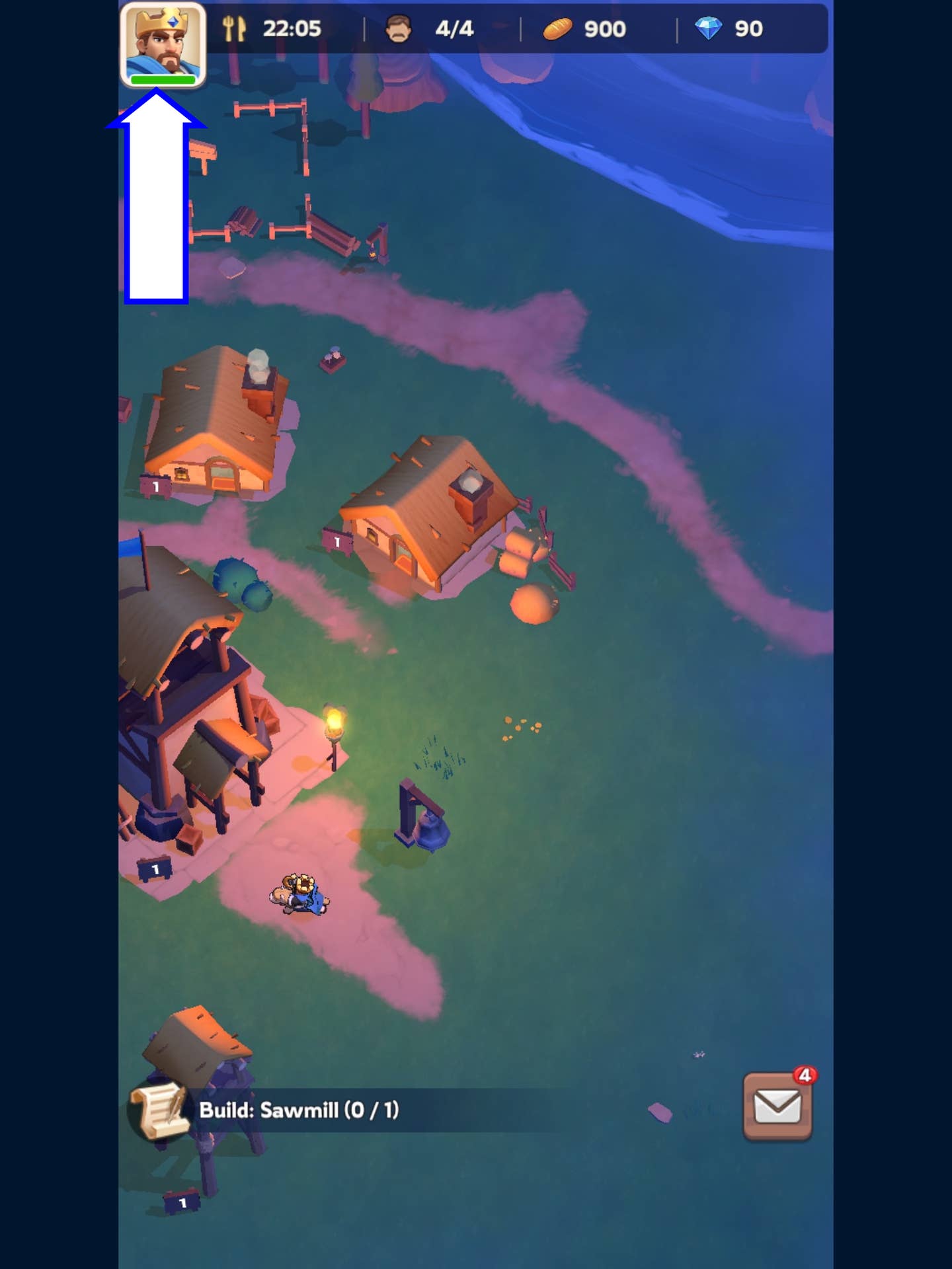 Скриншот Kingshot с кнопкой аватара.