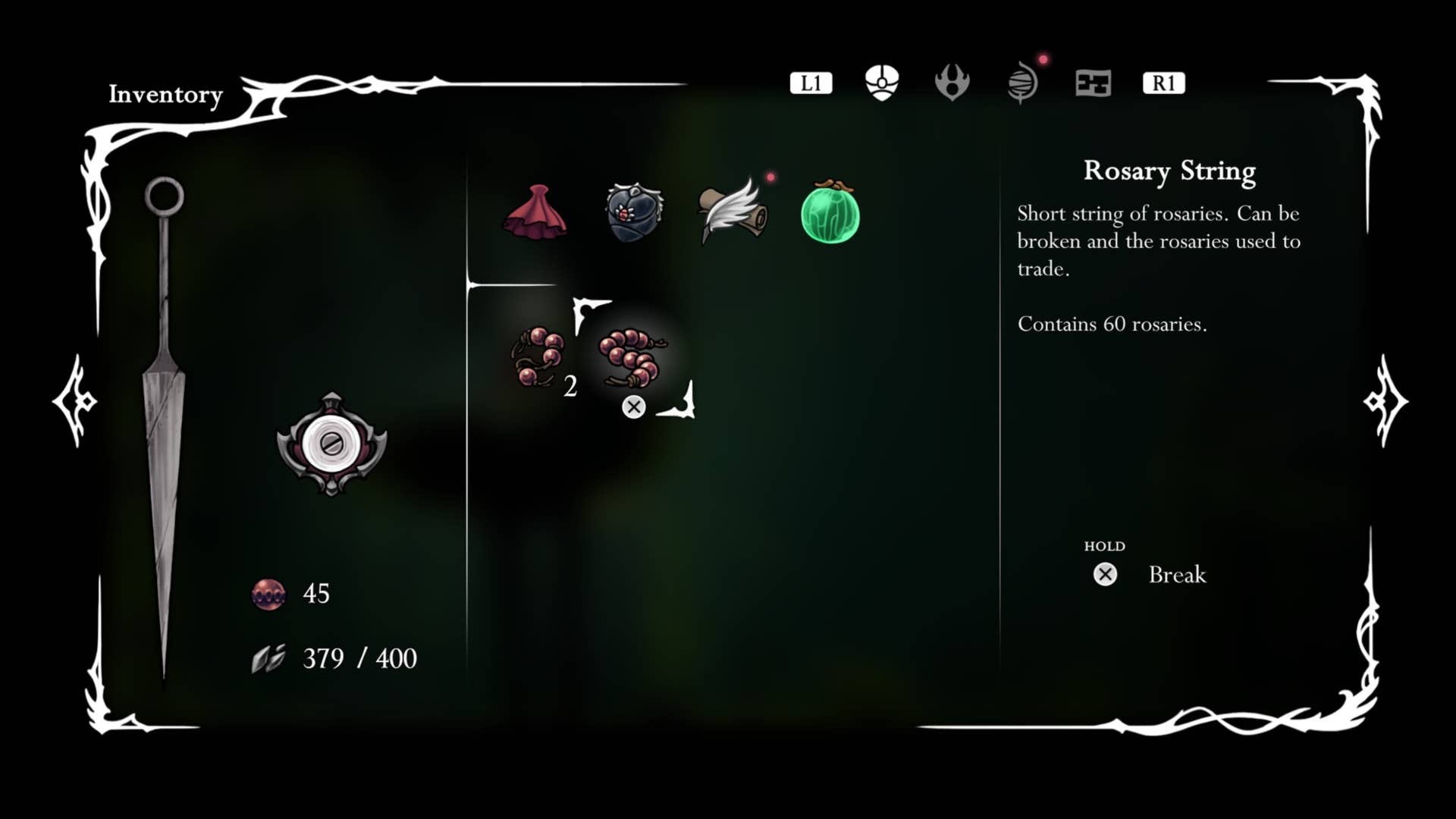 Нить для чёток в инвентаре Хорнет