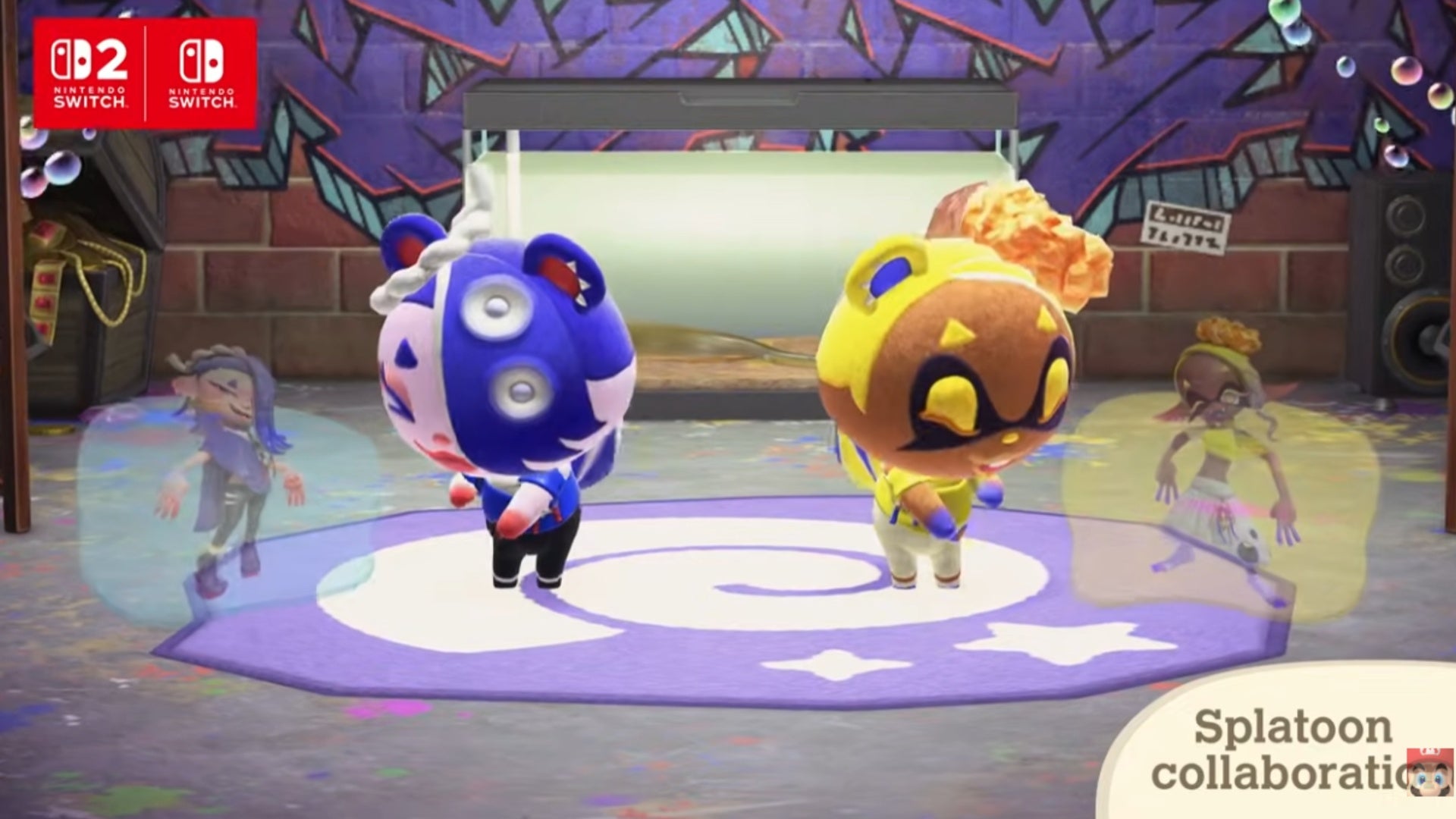 animal crossing new horizons cece and viche splatoon collab characters