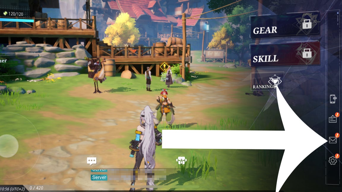 Кнопка почтового ящика игрока в Crystal of Atlan.