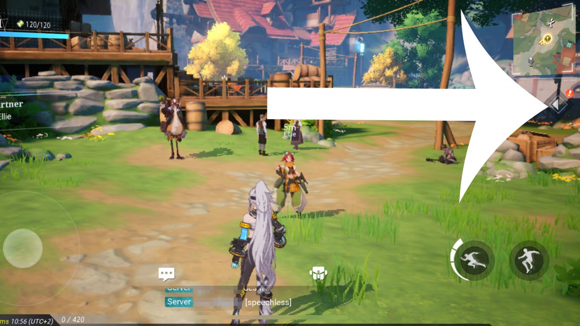 Кнопка меню в Crystal of Atlan.