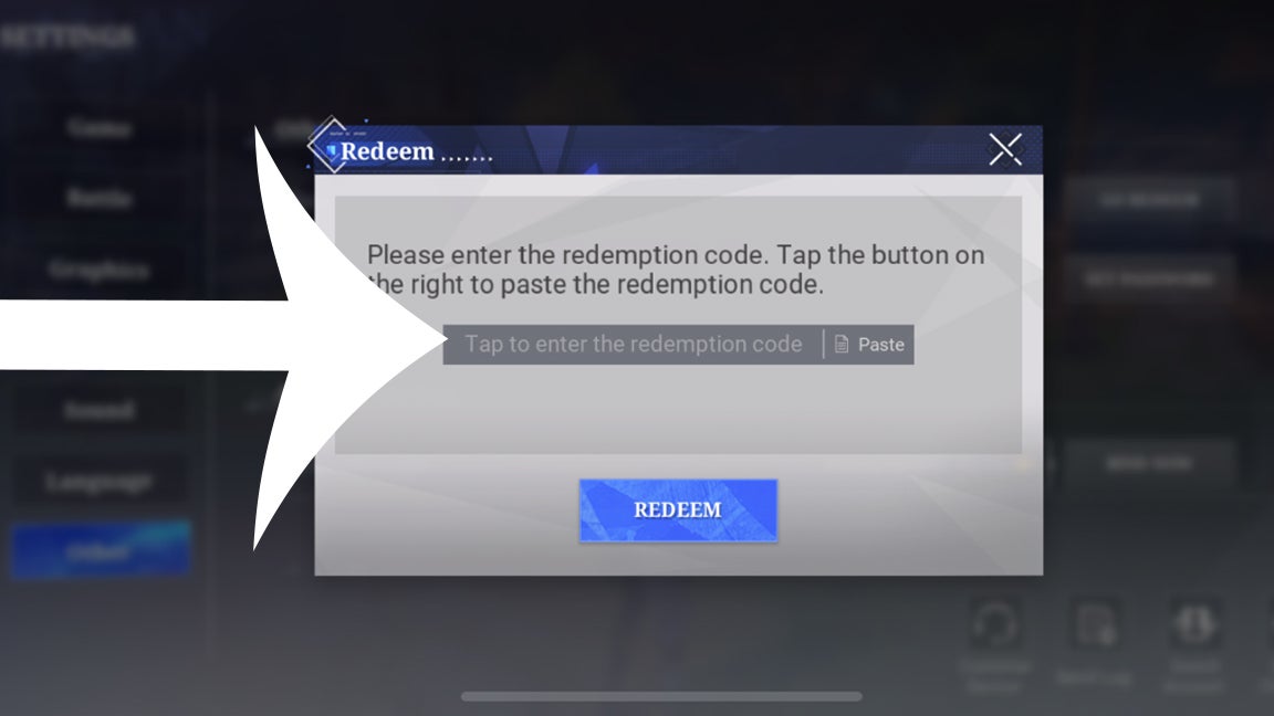 Меню для ввода кодов в Crystal of Atlan.