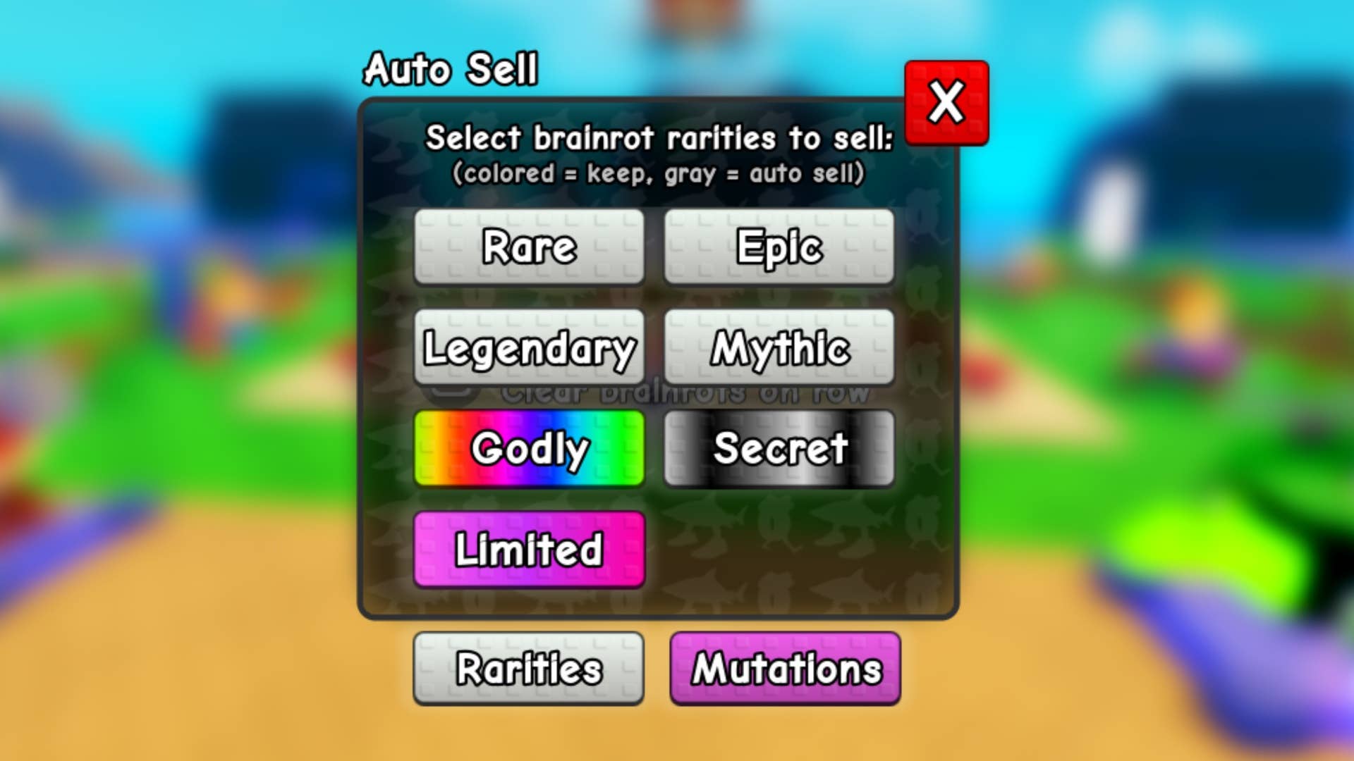 Plants vs Brainrots — проверка автопродажи по редкости