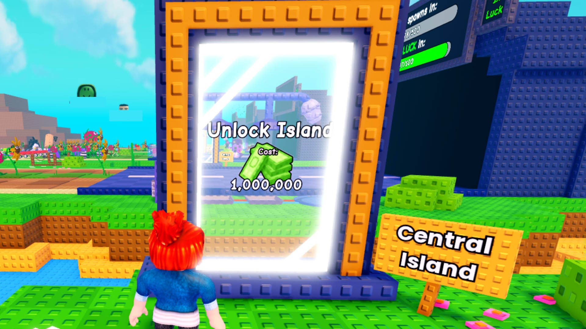 Plants vs Brainrots — открытие портала Центрального острова