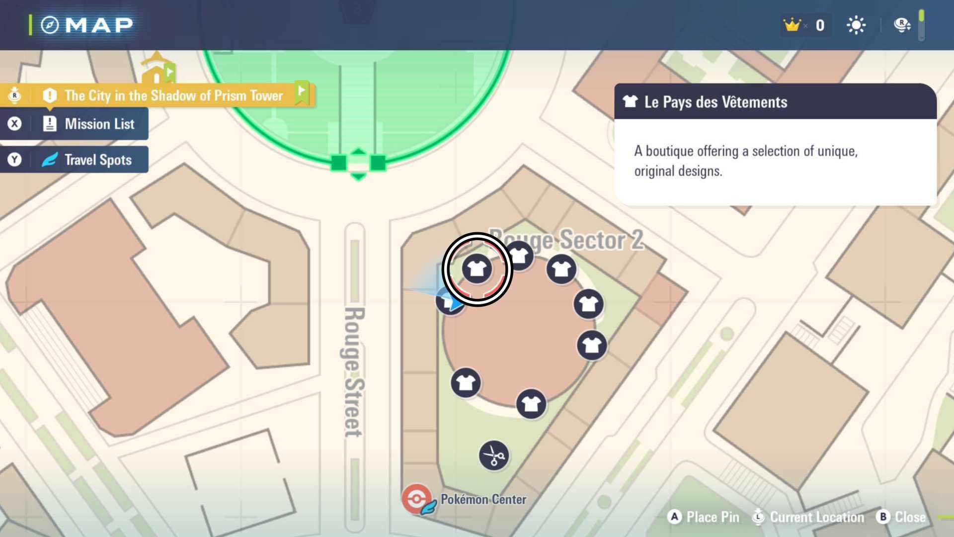 pokemon legends le pays de vetements map location