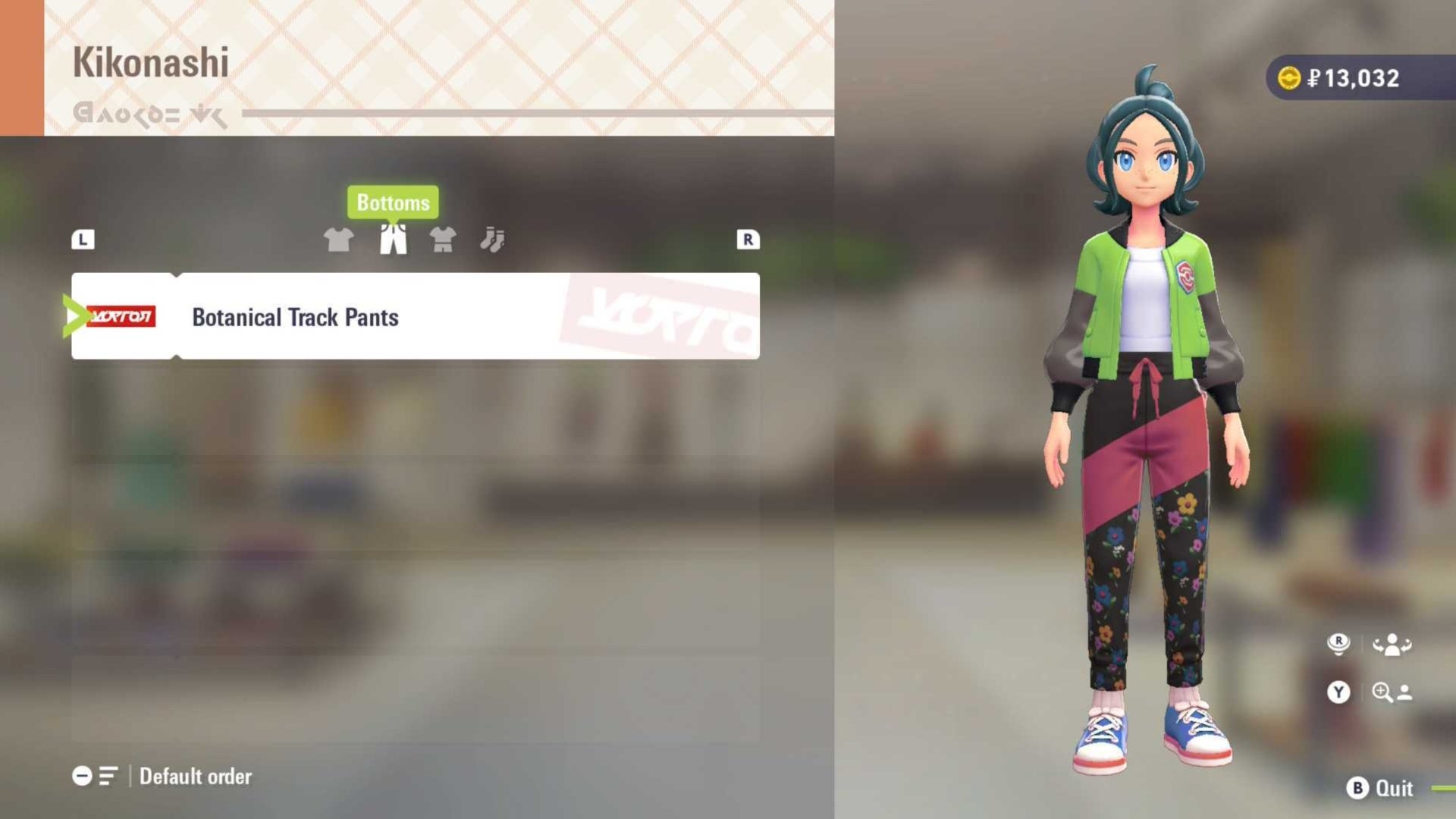 pokemon legends z-a kikonashi shop menu