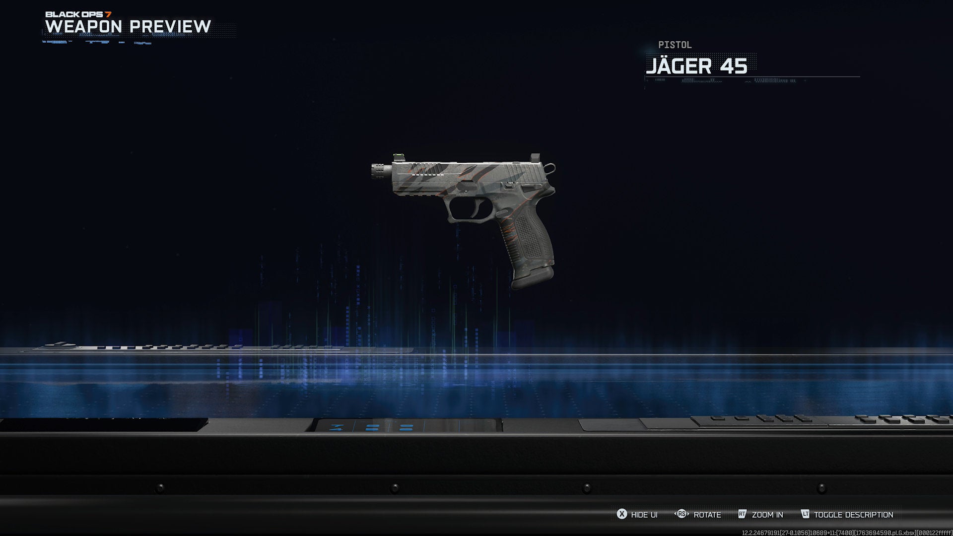 Пистолет Jager 45 в Black Ops 7 Zombies.