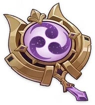 Просмотр материала Mirror of Mushin в меню Genshin Impact.