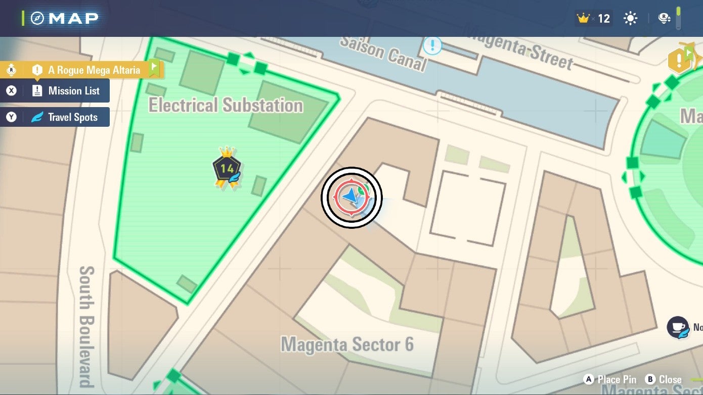Место Лунного камня помечено на карте Lumiose City в Pokémon Legends Z-A.
