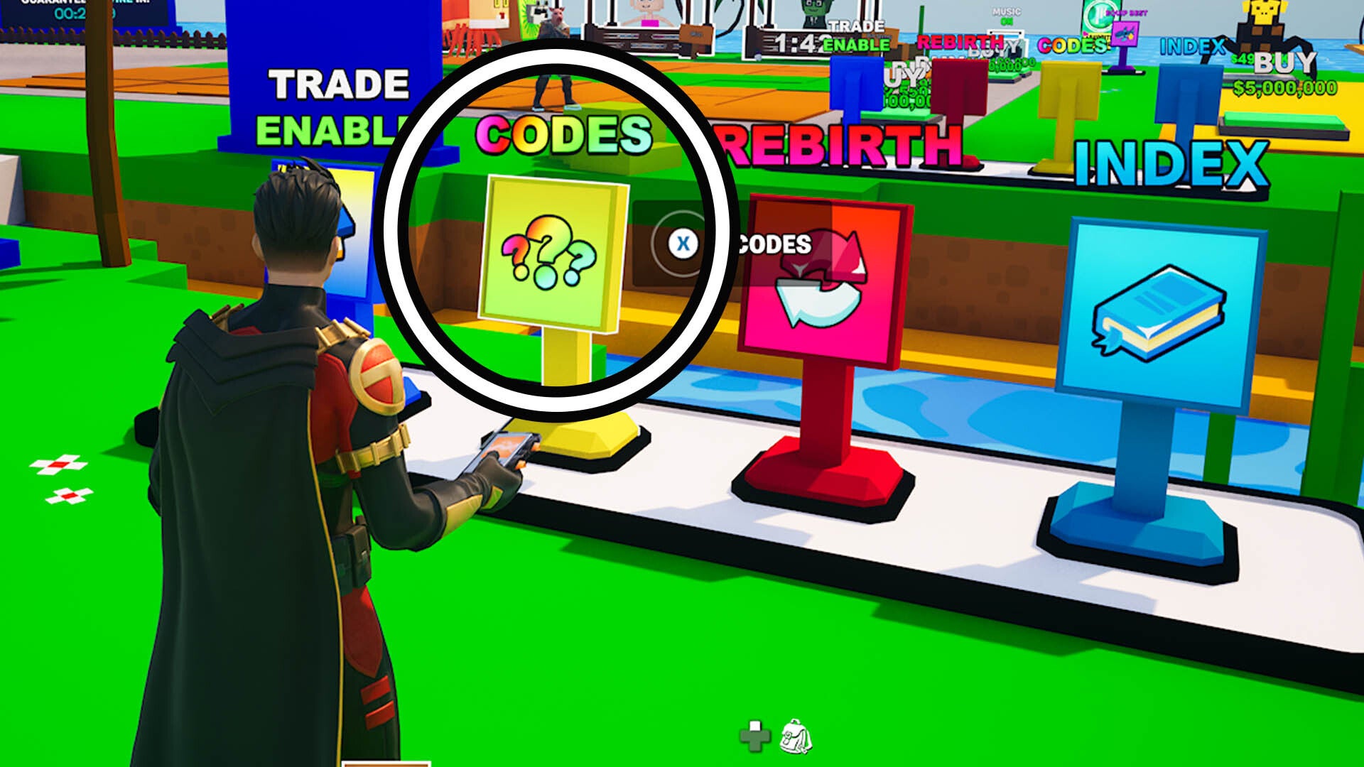 опция коллекции кодов Fruits vs Brainrots