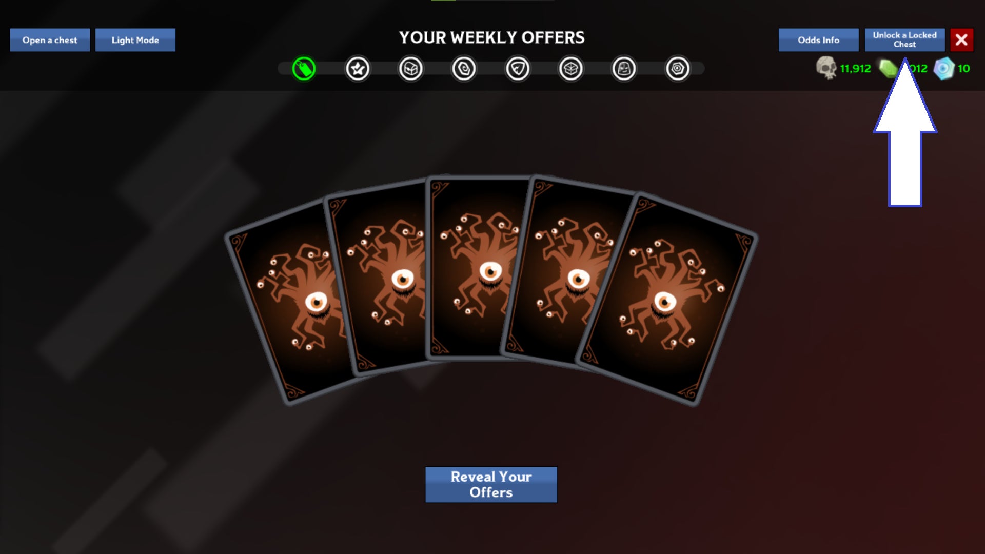 Скриншот Idle Champions с отображением кнопки кодов в игре.