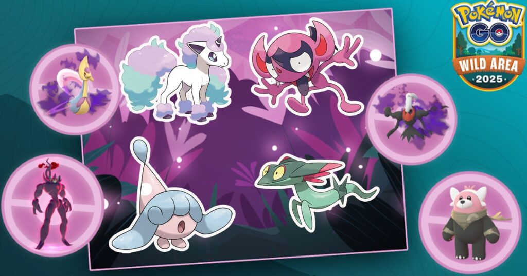 Pokémon Go — Расписание часов обитания Wild Area 2025 и покемоны всех мест обитания