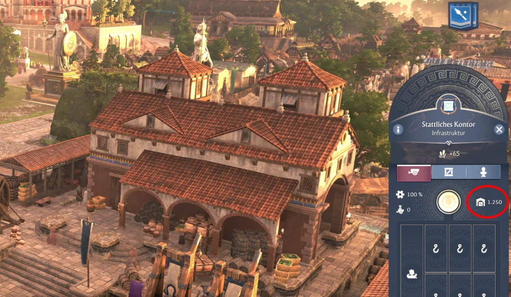 Anno 117: Pax Romana — мод «Хранилище депо x10» v1.0.3