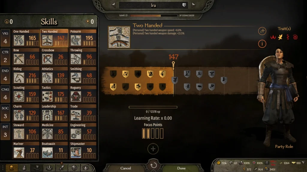 Mount & Blade II: Bannerlord — мод LifelongLearning v1.0.1