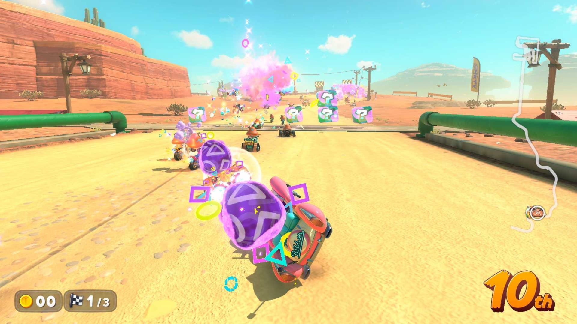 экран предмета Камек в гонке VS в Mario Kart World