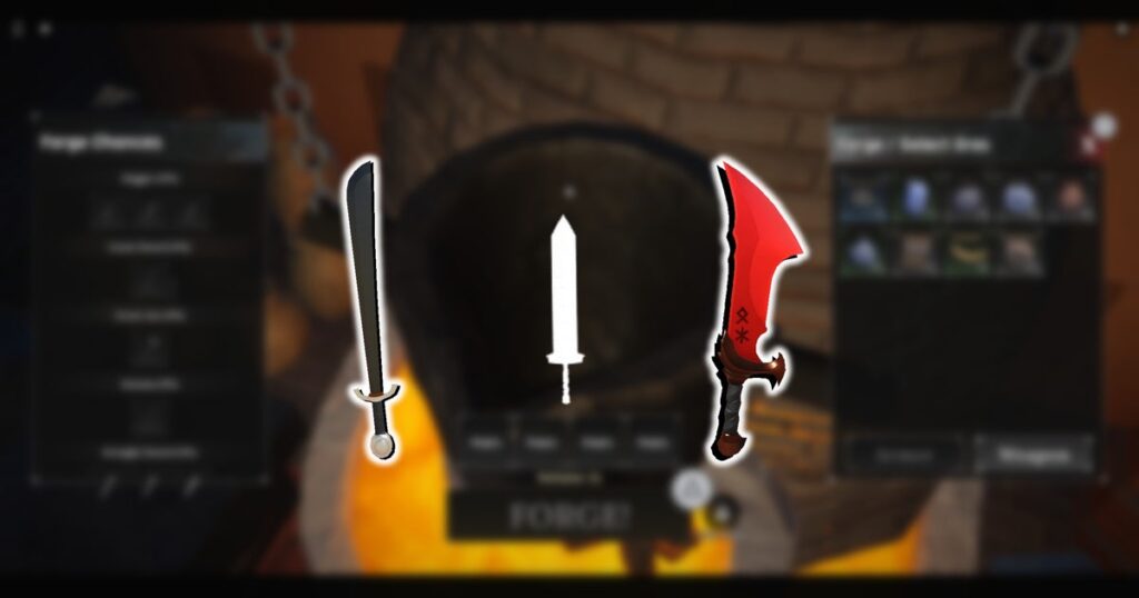 Лучшие рецепты оружия в The Forge